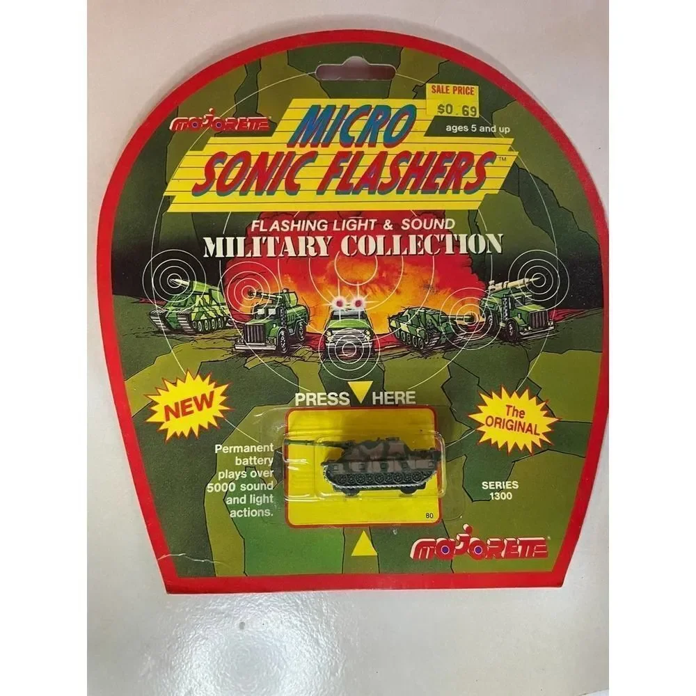Majorette Micro Sonic Flashers Military Collection 1989 NEW Unopened Tank